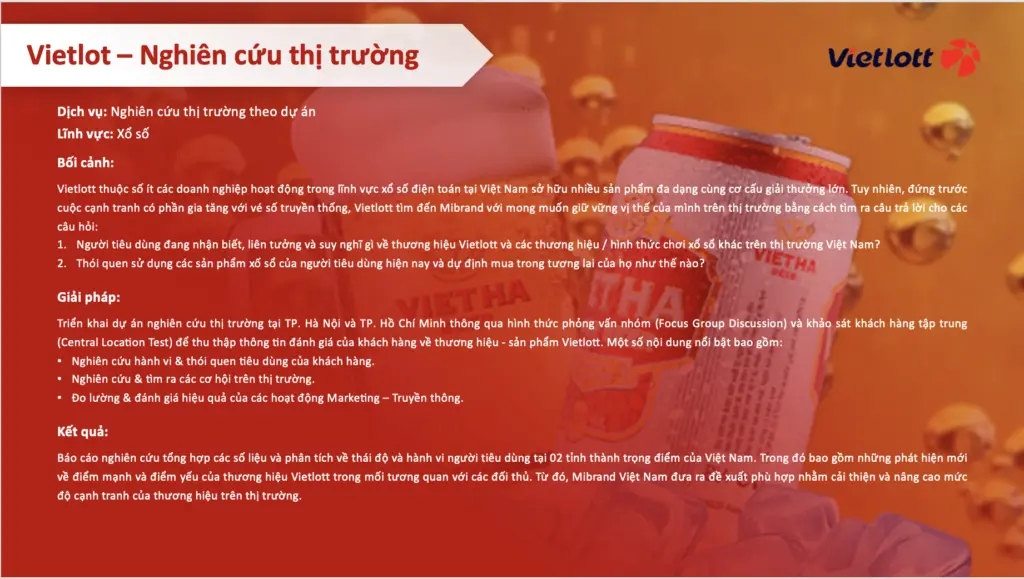 Dự án Nghiên cứu thị trường sổ xố – VIETLOTT